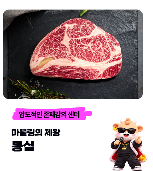 압도적인 존재감의 센터 마블링의 제왕 — 등심